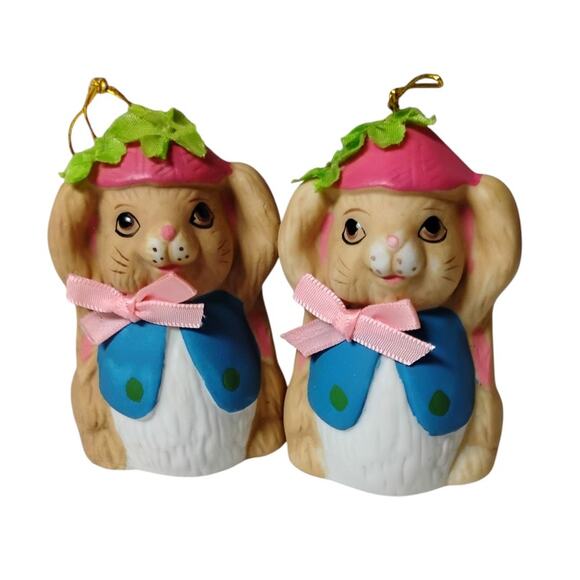 π Vintage Porcelain Bells ππ¦π» Hand Painted Set of 4 - Picture 7 of 15